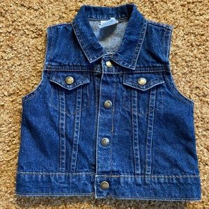 EUC Adjustable Jean Vest. 18 mo
